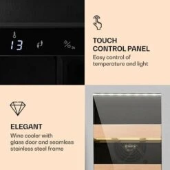 Klarstein Vinovilla Smart Wine Fridge 50l / 20 Bottles Glass Door Stainless Steel 9 Klarstein Vinovilla Smart Wine Fridge 50l / 20 Bottles Glass Door Stainless Steel -Home Appliance Store 33502956 3