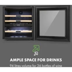 Klarstein Vinsider 36 Wine Fridge 2 Cooling Zones 5-22°C 85l Stainless Steel -Home Appliance Store 33502999 4