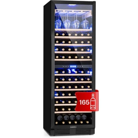 Klarstein Vinovilla Grande 162 Built-in Duo Onyx Edition Wine Fridge 425 Litres 162 Bottles 3 Klarstein Vinovilla Grande 162 Built-in Duo Onyx Edition Wine Fridge 425 Litres 162 Bottles
