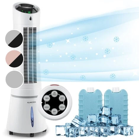 Klarstein Skyscraper Ice 4-in-1 Air Cooler Fan 210 M³/h 30 W Oscillation Mobile Remote Control 3 Klarstein Skyscraper Ice 4-in-1 Air Cooler Fan 210 M³/h 30 W Oscillation Mobile Remote Control