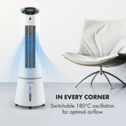 Klarstein Skyscraper Ice 4-in-1 Air Cooler Fan 210 M³/h 30 W Oscillation Mobile Remote Control 11 Klarstein Skyscraper Ice 4-in-1 Air Cooler Fan 210 M³/h 30 W Oscillation Mobile Remote Control -Home Appliance Store 33503138 5