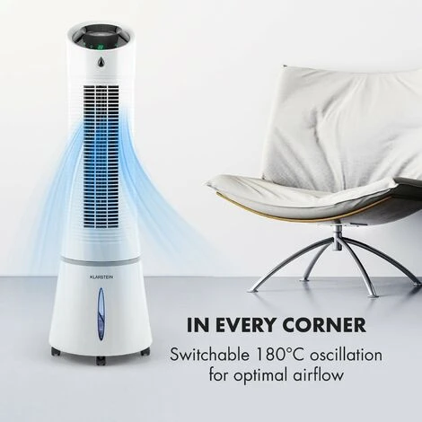 Klarstein Skyscraper Ice 4-in-1 Air Cooler Fan 210 M³/h 30 W Oscillation Mobile Remote Control 7 Klarstein Skyscraper Ice 4-in-1 Air Cooler Fan 210 M³/h 30 W Oscillation Mobile Remote Control - Image 5