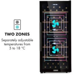 Klarstein Barossa 102 Duo Wine Refrigerator 102 Bottles 226 Litres 2 Zones Touch Control -Home Appliance Store 33503304 5
