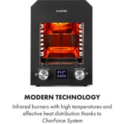 Klarstein Hannibal High-Temperature Grill Indoor 2,200W 850 ° C Stainless Steel Black -Home Appliance Store 33503366 3