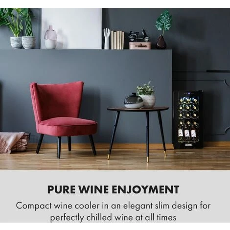 Klarstein Shiraz 15 Slim Uno Wine Fridge 44l Touch Control Panel 5-18°C 4 Klarstein Shiraz 15 Slim Uno Wine Fridge 44l Touch Control Panel 5-18°C - Image 2