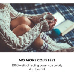 Klarstein Hot Spot Slimcurve Double Wave, 2-in-1 Heater, 1000W, Weekly Timer, Black -Home Appliance Store 33503471 5