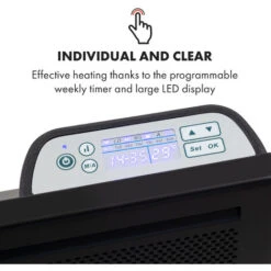 Klarstein Hot Spot Slimcurve Double Wave, Heater, 2000W, Weekly Timer, Black -Home Appliance Store 33503481 4