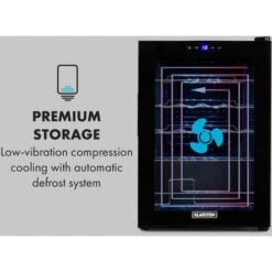 Klarstein Shiraz 20 Uno Wine Refrigerator 53 Litres 20 Bottles Touch Control Panel 5-18°C -Home Appliance Store 33503500 5
