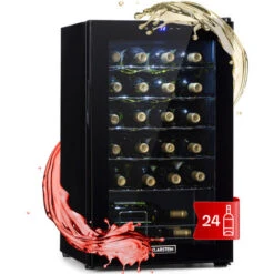 Klarstein Shiraz 24 Uno Wine Refrigerator 63 Litres 24 Bottles Touch Control Panel 5-18°C