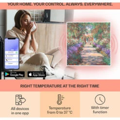Klarstein Wonderwall Air Art Smart Infrared Heater 60x60cm 350W App Garden Path -Home Appliance Store 33503507 3