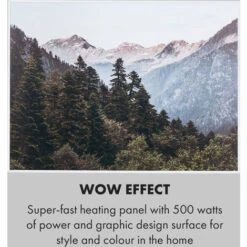 Klarstein Wonderwall Air Art Smart Infrared Heater 80x60cm 500W Wall Mounting Mountain -Home Appliance Store 33503509 5