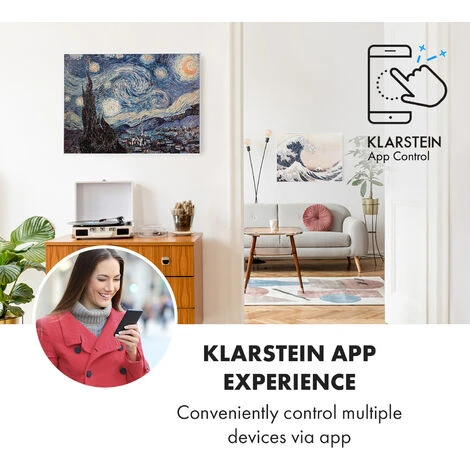 Klarstein Wonderwall Air Art Smart Infrared Heater 80x60cm 500W Starry Night 4 Klarstein Wonderwall Air Art Smart Infrared Heater 80x60cm 500W Starry Night - Image 2