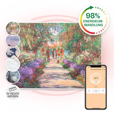 Klarstein Wonderwall Air Art Smart Infrared Heater 80x60cm 500W Garden Path 3 Klarstein Wonderwall Air Art Smart Infrared Heater 80x60cm 500W Garden Path