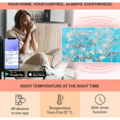 Klarstein Wonderwall Air Art Smart Infrared Heater 120x60cm 700W App Almond Blossom -Home Appliance Store 33503520 3