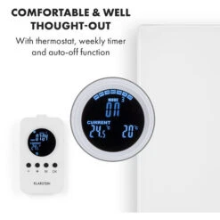 Klarstein Crystal Wall Infrared Heater 100x60cm 600W Weekly Timer IP54 White -Home Appliance Store 33503535 4