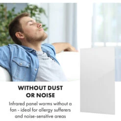 Klarstein Crystal Wall Infrared Heater 100x60cm 600W Weekly Timer IP54 White -Home Appliance Store 33503535 5