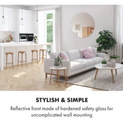 Klarstein Marvel Mirror Infrared Heater 300W Weekly Timer IP54 Mirror Round -Home Appliance Store 33503538 3