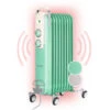 Klarstein Thermaxx Retroheat Oil Radiator 2000W Floor Rollers Green -Home Appliance Store 33503544 1