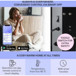 Klarstein Bornholm Single Smart Convection Heater 1000 W App Control -Home Appliance Store 33503550 3