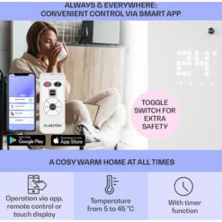 Klarstein Bornholm Curved Smart Convection Heater 2000 W App Control Timer -Home Appliance Store 33503551 3