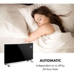 Klarstein Bornholm, Curved Smart, Convection Heater, 2000W, App Control, Black -Home Appliance Store 33503552 4