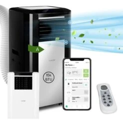 Klarstein Max Breeze Smart Mobile Air Conditioner, 15,000 BTU/h (4.4kW), EEC A
