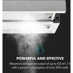 Klarstein Viola Extractor Hood Stainless Steel 59.6 Cm 612m³ / H EEC A Silver -Home Appliance Store 33596672 4