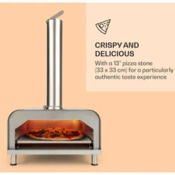 Klarstein Diavolo, Pizza Pellet Oven, Includes Pizza Stone, Thermometer, Stainless Steel -Home Appliance Store 35493162 3