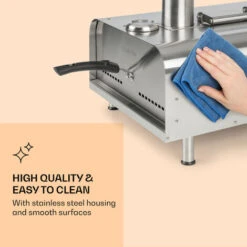 Klarstein Diavolo, Pizza Pellet Oven, Includes Pizza Stone, Thermometer, Stainless Steel -Home Appliance Store 35493162 5