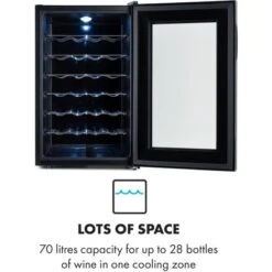 Klarstein Barolo 28 Uno, Wine Cooler, 70 Litres, 11-18 ° C, SingleZone -Home Appliance Store 35647096 3