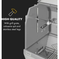 Klarstein Sauenland Pro XL, Suckling Pig Grill, Rotary Spit, 15W, 4 Rollers, Stainless Steel 9 Klarstein Sauenland Pro XL, Suckling Pig Grill, Rotary Spit, 15W, 4 Rollers, Stainless Steel -Home Appliance Store 39392490 3