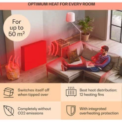 Klarstein Thermaxx Heatstream Oil Radiator 2500W 5-35 °C 24h Timer -Home Appliance Store 40577318 5