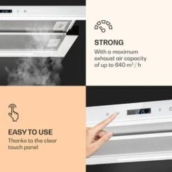 Klarstein Mariana Neo 60, Flat Screen Bonnet, 60cm, 640 M³/h, Exhaust Air, LED 10 Klarstein Mariana Neo 60, Flat Screen Bonnet, 60cm, 640 M³/h, Exhaust Air, LED -Home Appliance Store 42770280 4