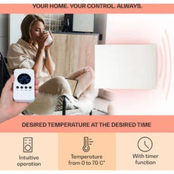 Klarstein Klarstein Wonderwall Air Infinite, Infrared Heater, 90x60cm, 580W, Wall, FB -Home Appliance Store 46531502 3