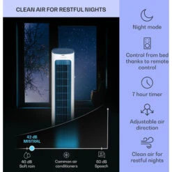 Klarstein Mistral 5-in-1 Air Cooler Fan Humidifier Ioniser 360 M³/h Remote Control 10 Klarstein Mistral 5-in-1 Air Cooler Fan Humidifier Ioniser 360 M³/h Remote Control -Home Appliance Store 88884637 4