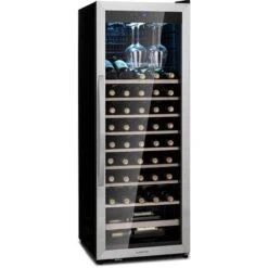 Klarstein Vinamour 46 Uno Wine Refrigerator 1 Zone 155 L/46 Fl. 4-18 °C Stainless Steel