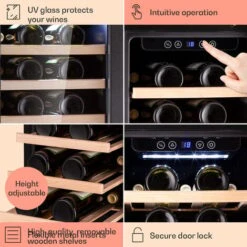 Klarstein Vinovilla 29 Built-In Wine Fridge 81 L / 29 Bottles 1 Zone Glass Door Stainless Steel -Home Appliance Store 92526667 5