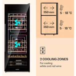 Klarstein Barossa 54 Duo Wine Refrigerator 2 Zones 148 Litres 54 Bottles Touch Display -Home Appliance Store 92536109 3