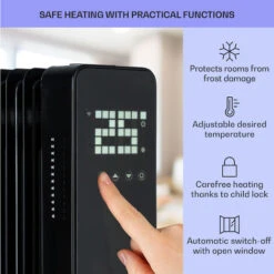 Klarstein Sanford Smart Oil Radiator 2500 W Power Weekly Timer LED Display Touch Panel Klarstein App -Home Appliance Store 93339064 4