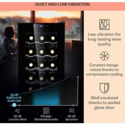 Klarstein Barolo 15 Uno Wine Fridge 48 Ltr 15 Bottles 11-18°C SingleZone -Home Appliance Store 95234536 4