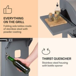 Klarstein Lucifer 2 Gas Grill 2 X 3.6 KW Burners 45x45cm Barbecue Stainless Steel Mobile 11 Klarstein Lucifer 2 Gas Grill 2 X 3.6 KW Burners 45x45cm Barbecue Stainless Steel Mobile -Home Appliance Store 95821229 5