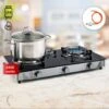 Klarstein Barzona 3 Camping Stove 3 Burners 3.4 KW & 0.75 KW & 4.3 Glass Top & Stainless Steel Housing -Home Appliance Store 95821231 1
