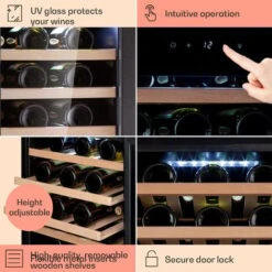 Klarstein Barossa 50 Uno Wine Refrigerator 1 Zone 120 Litres / 50 Bottles Touch Display -Home Appliance Store 96685167 5