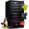 Klarstein Klarstein Shiraz 29 Duo Wine Fridge 2 Zones 80L/29 Bottles 5-22°C Touch Black -Home Appliance Store 96893959 1