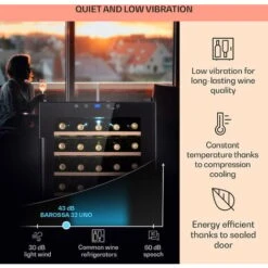 Klarstein Barossa 32 Uno Wine Refrigerator 1 Zone 95 Litres / 36 Bottles Touch Display -Home Appliance Store 97224449 4