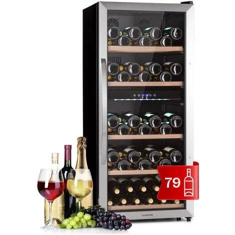 Klarstein Vinamour 66 Duo Wine Fridge 2 Zones 204 L / 79 Bottles 5-18°C Touch 3 Klarstein Vinamour 66 Duo Wine Fridge 2 Zones 204 L / 79 Bottles 5-18°C Touch