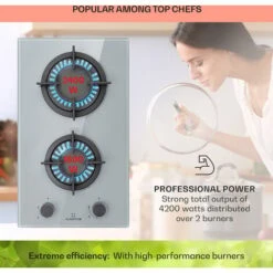 Klarstein Firetale Gas Hob 2-Burner Aluminium Burner Natural Gas/Propane Incl. Hose And Pressure Reducer -Home Appliance Store 97224695 3