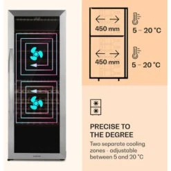 Klarstein Klarstein Vinamour 77 Duo Wine Fridge 191 Litres 5 - 20 °C 2 Cooling Zones -Home Appliance Store 98518474 4